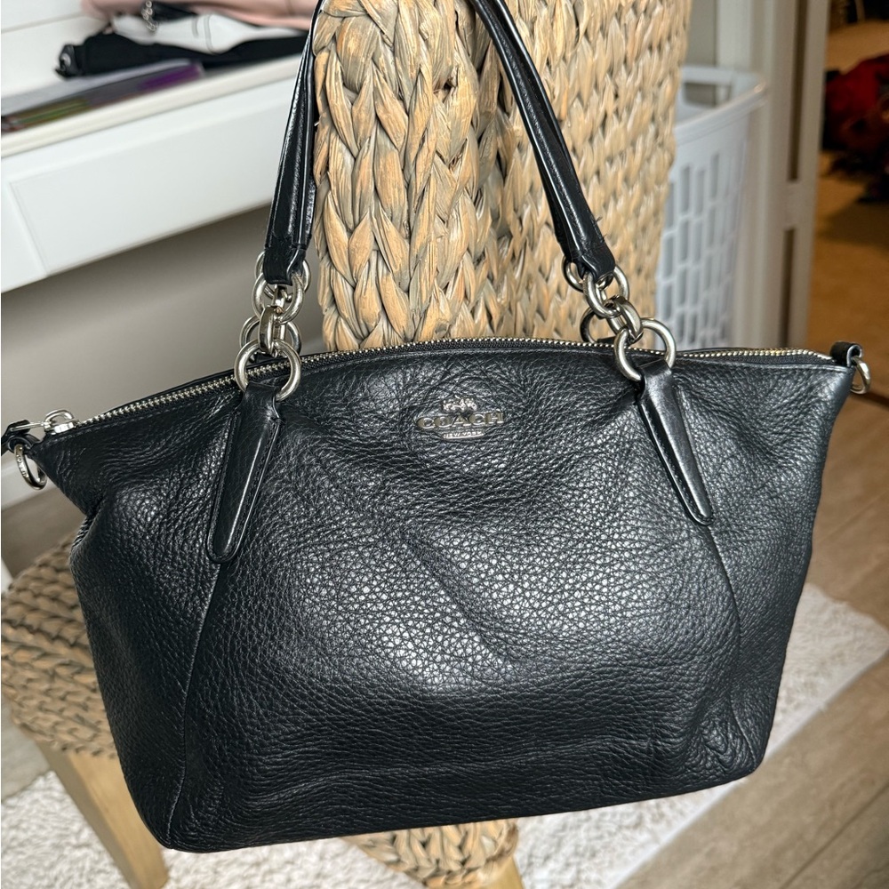 Coach Black Leather Women's Bag